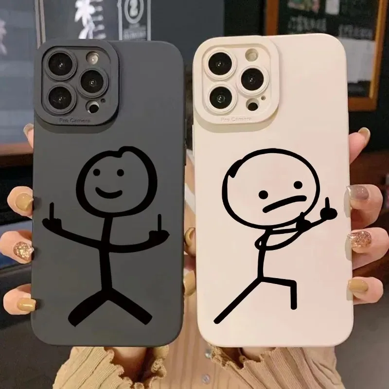 Apple Iphone 16 - Милый мультяшный матовый силиконовый чехол-накладка для