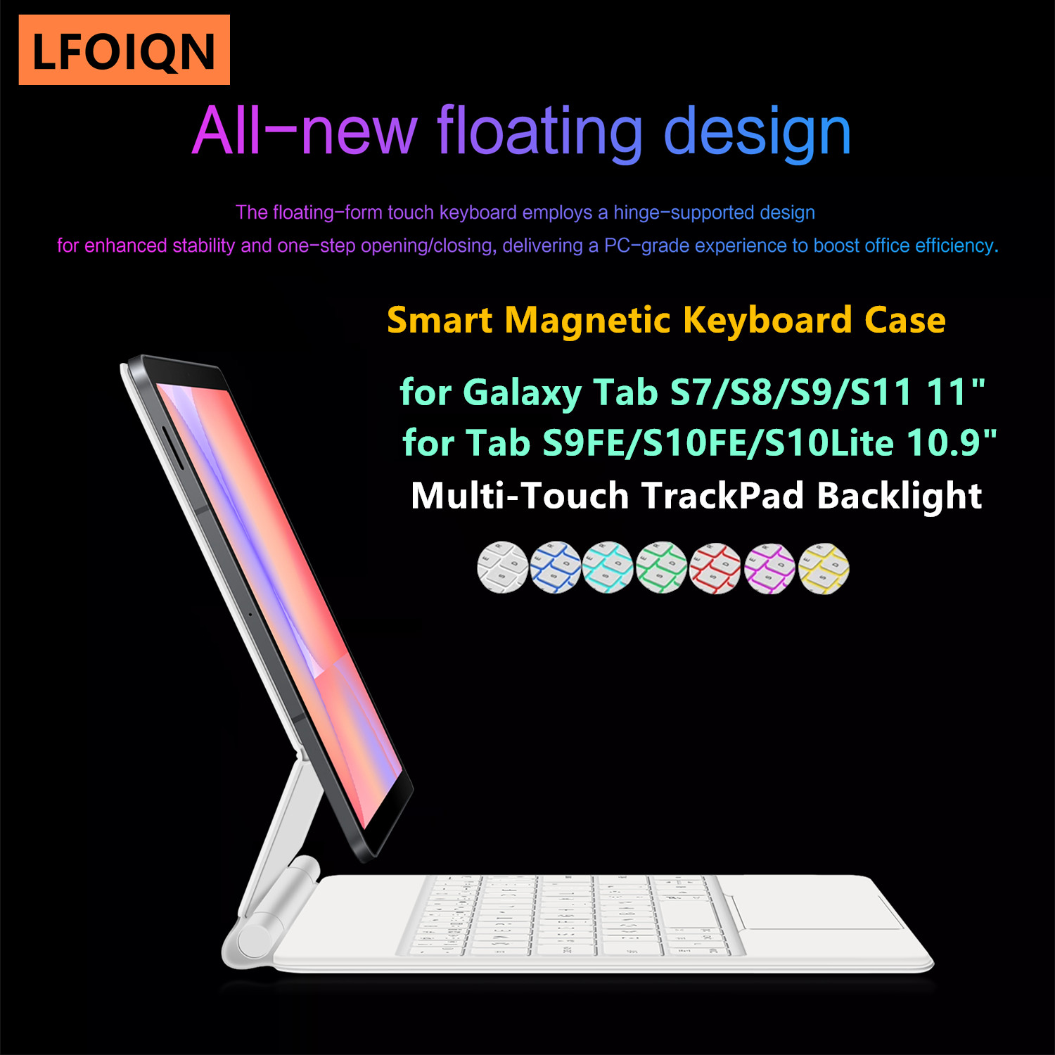 Samsung Tablet S10 Accessories - Чехол-клавиатура LFOIQN Magic Keyboard для Samsung